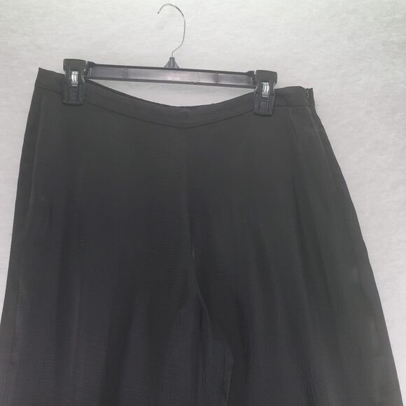 8 32x30 Theory Hammered Viscose PJ Pants Womens Black Rayon Wide Leg Career Work - Picture 9 of 10